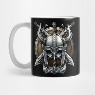 Viking Norse Mythology Viking Helmet Sword And Shield Mug